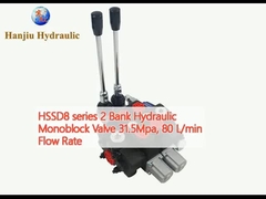 HSSD8 Serie 2 Bank Hydraulisches Monoblockventil 31,5Mpa, Durchfluss von 80 L/min