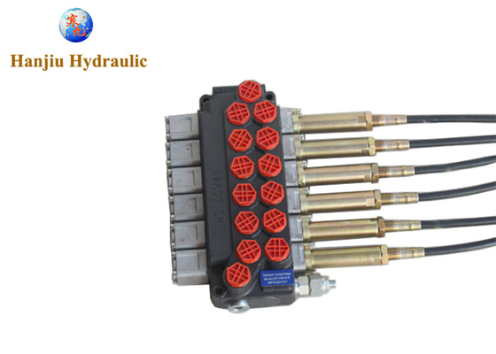 Round Bale Wrappers Hydraulic Directional Valve Sectional Valve With Flexible Cables