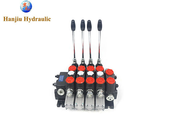 Hydraulic Command valve DCV80-4, 4 spools 80liters with high pressure valve