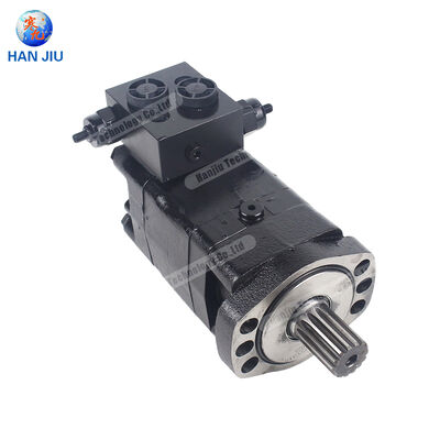 Hydraulic motor with external brake valve, BMSY-315 with 6 hole mounting, 31.75mm spline shaft, 7/8-14 UNF Port A and B