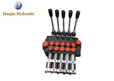 Hydraulic Monoblock Control Valve 80 Liters 31.5mpa 5 Banks Manual Control With Pneumatic Control
